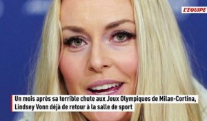 Un mois après sa terrible chute aux Jeux Olympiques de Milan-Cortina, Lindsey Vonn déjà de retour à la salle de sport - Ski alpin