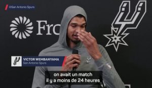Spurs - Wembanyama : "À -25, c’est une vraie épreuve mentale"