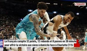 Retour gagnant pour Wembanyama, intenable lors de la victoire des Spurs contre les Hornets - Basket - NBA