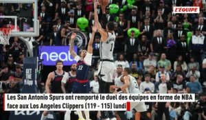 Les San Antonio Spurs et Victor Wembanyama signent leur 50e victoire de la saison en NBA - Basket - NBA