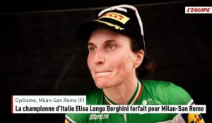 La championne d'Italie Elisa Longo Borghini forfait pour Milan-San Remo - Cyclisme - Milan-San Remo (F)