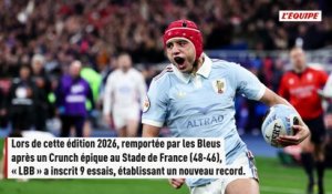 Louis Bielle-Biarrey meilleur joueur du Tournoi des 6 Nations pour la deuxième fois d'affilée - Rugby - Tournoi des 6 Nations - Bleus
