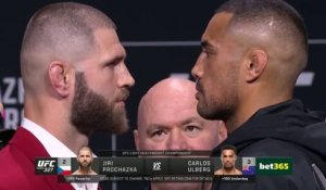 UFC 327 - Le face-off entre Prochazka et Ulberg avant leur combat pour le titre