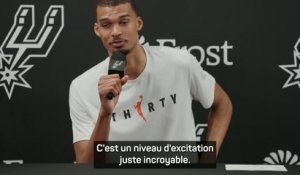 Spurs - Wembanyama : "Un niveau d'excitation incroyable"