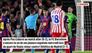 Cartons rouges : le triste record du FC Barcelone en Ligue des champions - Foot - Ligue des champions