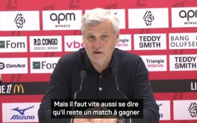 Lille - Genesio : "On est peut-être à 95 minutes de quelque chose d'extraordinaire"