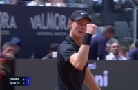 Rome - Sans pitié avec Rublev, Sinner s'offre un nouveau record