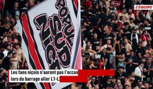 Les supporters de Nice interdits de déplacement à Saint-Étienne pour le barrage L1-L2 - Foot - Barrages Ligue 1 / Ligue 2