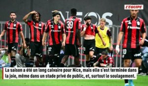 Nice conserve sa place en Ligue 1 après sa large victoire contre Saint-Étienne en barrage retour - Foot - Barrages Ligue 1 / Ligue 2