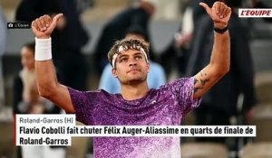 Flavio Cobolli fait chuter Félix Auger-Aliassime en quarts de finale de Roland-Garros - Tennis - Roland-Garros