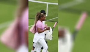 WTA - Serena Williams à l'entraînement en vue de son retour au Queen's