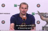 Roland-Garros - Zverev : "Ça va me rendre plus libre"