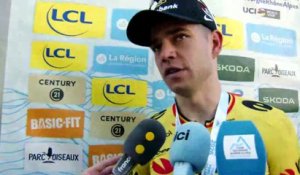 Tour Auvergne-Rhône-Alpes 2026 - La reaction de Wout van Aert à l'arrivée de la 5e étape