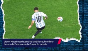 Argentine - Messi, seul meilleur buteur de l'histoire de la Coupe du monde !