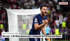 Mercato : L'AC Milan pousse pour l'attaquant du PSG Gonçalo Ramos - Foot - Transferts - PSG