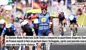Mads Pedersen vainqueur de la 4e étape du Tour de France, Torstein Traeen va s'emparer du maillot jaune - Cyclisme - Tour de France 2026