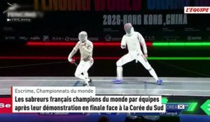 Les sabreurs français champions du monde par équipes après leur démonstration en finale face à la Corée du Sud - Escrime - Championnats du monde