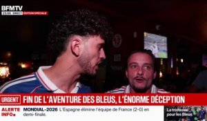 "On n'a pas joué, pour moi il y avait pas d'envie": la déception des supporters des Bleus au coup de sifflet final du match France-Espagne