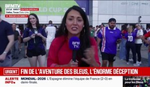 "Catastrophique": à Dallas, les supporters de l'équipe de France repartent du stade frustrés après la défaite face à l'Espagne