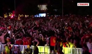 L'explosion de joie des supporters espagnols au coup de sifflet final après le sacre de l'Espagne face à l'Argentine en finale de la Coupe du monde - Coupe du monde 2026