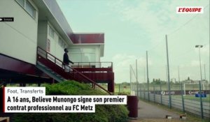 À 16 ans, Believe Munongo signe son premier contrat professionnel au FC Metz - Foot - Transferts