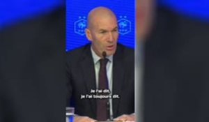 Bleus - Zidane - "L'équipe de France et rien d'autre"