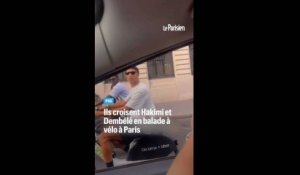 PSG : ils croisent Hakimi et Dembélé en balade à vélo dans Paris