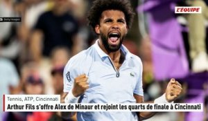 Arthur Fils s'offre Alex de Minaur et rejoint les quarts de finale à Cincinnati - Tennis - ATP - Cincinnati