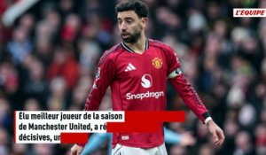 Bruno Fernandes élu joueur de la saison 2025-2026, William Saliba et Rayan Cherki dans l'équipe type - Foot - Premier League