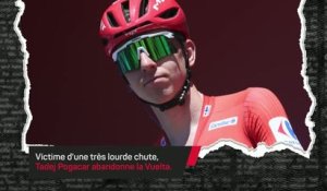 Vuelta - Pogacar chute et abandonne