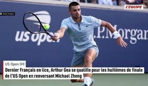 Dernier Français en lice, Arthur Gea se qualifie pour les huitièmes de finale de l'US Open en renversant Michael Zheng - Tennis - US Open