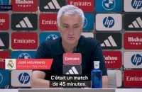 Real Madrid - Mourinho : “Au bout de 45 minutes, le match était terminé”
