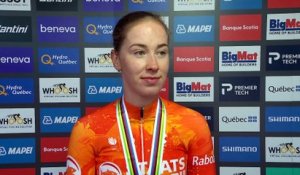 Championnats du Monde UCI Montréal 2026 - Nienke Vinke après sa médaille d'argent sur le contre-la-montre