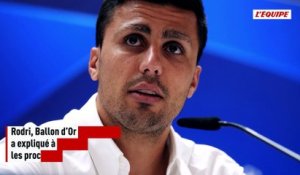 Rodri préfère le choc contre le PSG en Ligue des champions au Clasico face au Real Madrid - Foot - Liga