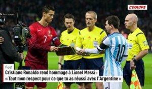 Cristiano Ronaldo rend hommage à Lionel Messi : « Tout mon respect pour ce que tu as réussi avec l'Argentine » - Foot