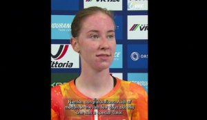 Championnats d'Europe UEC 2026 - Nienke Vinke après sa victoire sur le chrono U23 Femmes