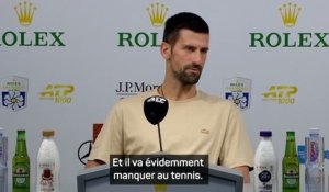 Shanghai - Djokovic : "Sinner va évidemment manquer au tennis"