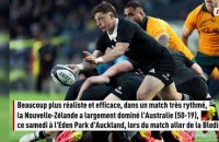 La Nouvelle-Zélande corrige l'Australie à domicile en Bledisloe Cup - Rugby - Bledisloe Cup