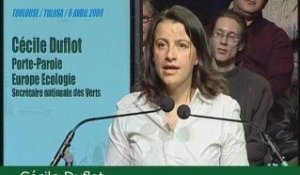 Cécile Duflot au meeting de Toulouse Europe Ecologie 7/9
