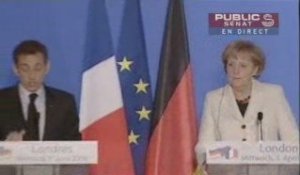 EVENEMENT,Conférence de presse de Nicolas Sarkozy et Angela Merkel
