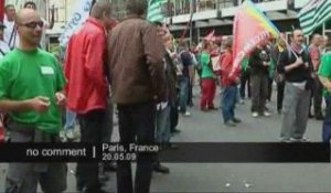 Manifestation de travailleurs italiens à Paris