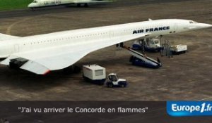 "Face à moi, le Concorde en flammes"