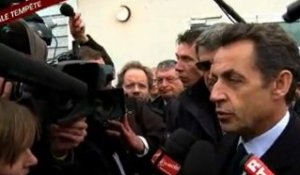 Spéciale Tempête : Nicolas Sarkozy en Vendée