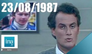 20h Antenne 2 du 23 août 1987 - Mort de Didier Pironi - Archive INA