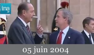 20h France 2 du 5 Juin 2004 - G W Bush à Paris - Archive INA
