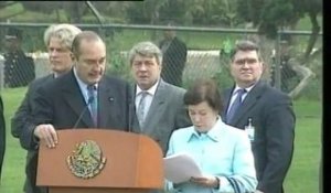 Arrivée du président Jacques Chirac à Mexico