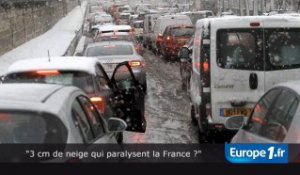 "3cm de neige qui paralysent la France ?"