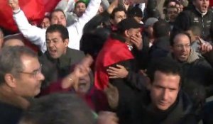 Le PS à la manifestation de soutien au peuple tunisien