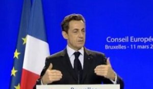 Conférence de presse de N. Sarkozy sur la situation en Libye