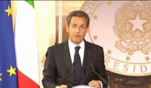 Conférence de presse de N. Sarkozy et S. Berlusconi